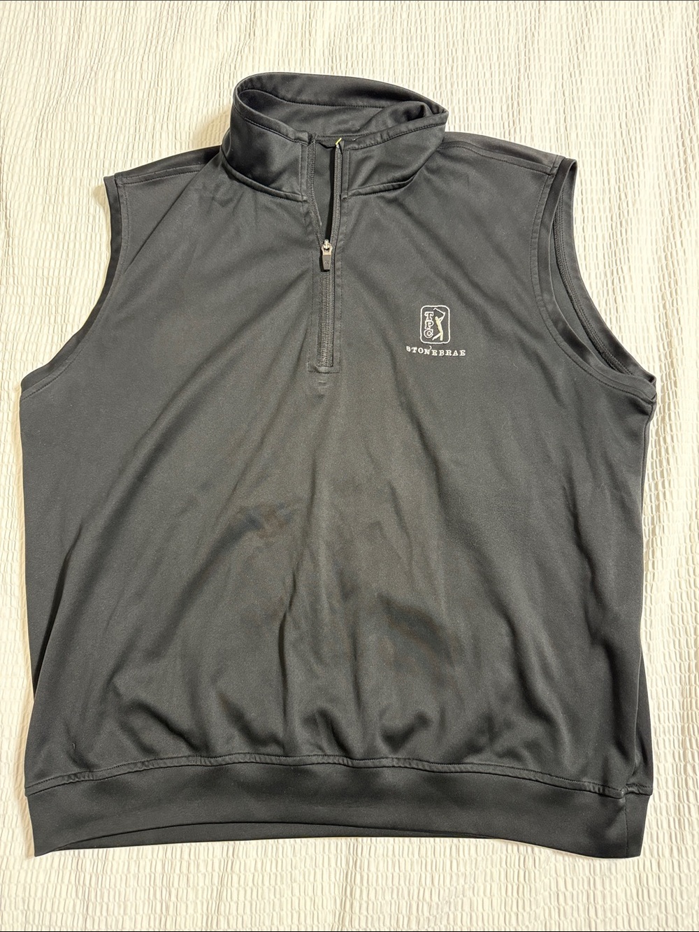 Zero Restriction ZR Stonebrae TPC Black Sleeveless Quarter-Zip Vest CA